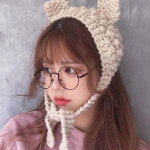 [라일리] Rly 귀달이 고양이귀 니트 귀마개 헤어밴드 DO2485