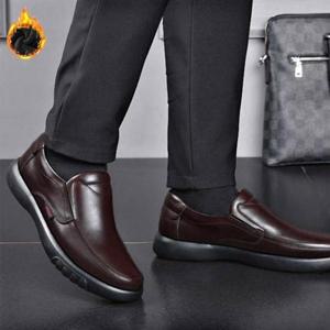 [라일리] Rly 겨울 방한 클래식 스타일 단화 기모 슬립온 보온 신발