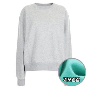 샵앤) 국산 여성 라운드넥 모노 절개 속기모 맨투맨 티셔츠 DAI-WSH-20240-그레이