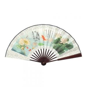 고급 코팅 풍경 부채 / 휴대용 접이식부채