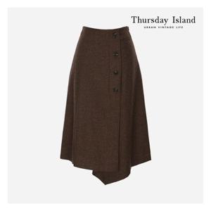 [써스데이아일랜드][Thursday Island] 버튼 스커트(T228MSK237W)
