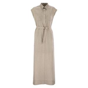 브루넬로 쿠치넬리 미디 원피스 MM633AHA92 BEIGE