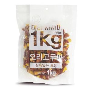 D18 테비 사사미 실속포장 1kg 오리고구마 반려 간식 건조간식