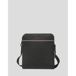 [헤지스핸드백] 블랙 라인배색 소가죽 크로스백 HJBA5E635BK