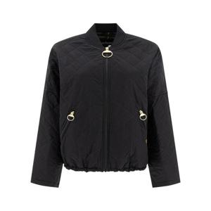 바버 여성 블랙 짚업 자켓 LQU1819LQUBK11