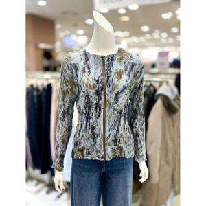 소고 세이브존01 나염 플리츠 집업 블라우스 AL1BA07