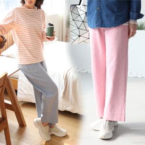 [쉬즈마담]P91934 봄신상 데님워싱 면통바지 엄마바지 여자바지