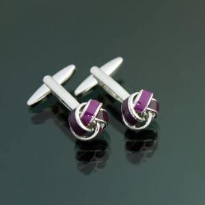 찰스턴 보라색 커프스 튼 선물 셔츠 정장 남성 단추