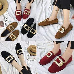 스웨이드스퀘어로퍼 여성로퍼 단화 플랫슈즈 기본