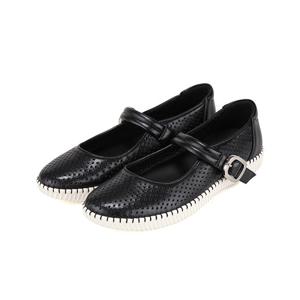 [바바라(슈즈)]바바라 여성플랫 양가죽 데일리 펀칭 포인트_BBI149BK