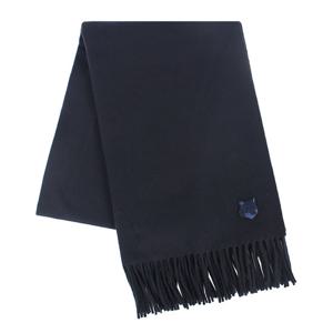 메종키츠네 25SS 폭스헤드 울 머플러 잉크블루 MM06201BT3004 P476