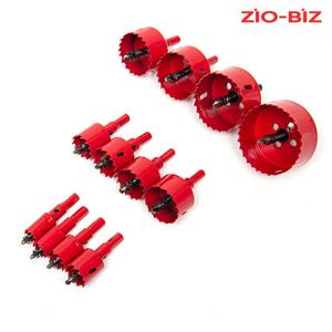 바이메탈 홀쏘 12종 세트/목재 철판 플라스틱 천공 타공 기리 보링 전동드릴 홀커터 홀카타 홀컷터 아바일체형 목공홀쏘