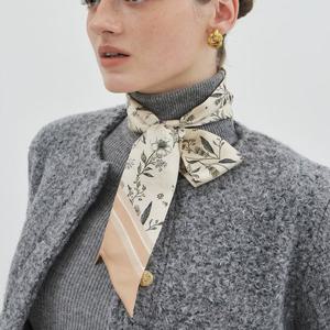 [헤지스] [Jardin] Toile de Jouy 핑크 쁘띠 실크 스카프 [HISC5E380P2]