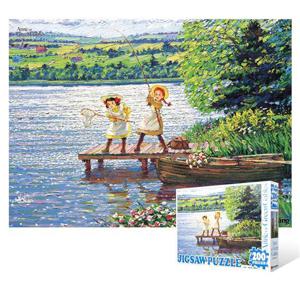 200피스퍼즐 200피스 직소퍼즐 - 빨강머리 앤 낚시 여행 (큰조각)