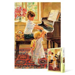 1000피스 직소퍼즐 - 피아노 치는 남매 퍼즐