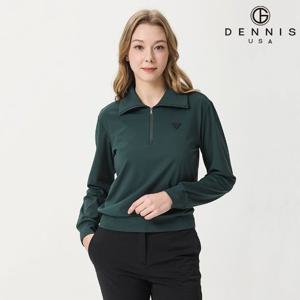 [DENNIS] 25SS신상 여성 하프넥 반집업 와이드카라 긴팔티_NAQSLTS053