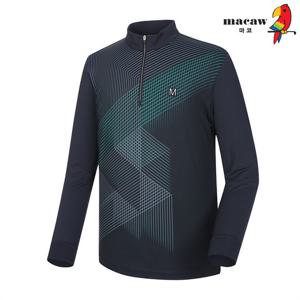 [마코] (남성)배색포인트집업티셔츠_MOM1TH61