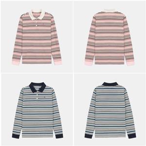 [네파] [7L25245E15] 여성 봄 간절기 2025 캐주얼 스트라이프 긴팔 폴로티셔츠