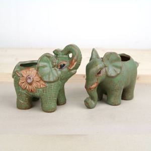 연두 코끼리 한쌍 미니화분/다육화분