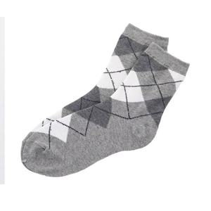 남자 아가일 패션양말 회색5족