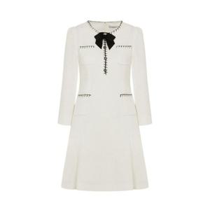 리본브로치 포켓 플레어 원피스(EROPOD03)