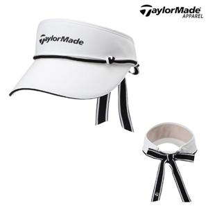 [테일러메이드] 25년 S S 여성용 골프 리본 탈부착 바이저 골프 모자 TWHVO5624 100(화이트)