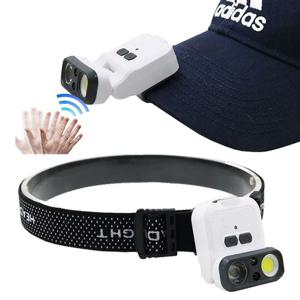 센서 LED COB 충전 낚시 모자 랜턴 캡라이트 헤드