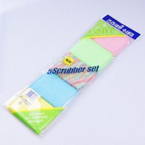 쓰리세븐 수세미 5P 설거지 주방 청소 기름때 찌든때