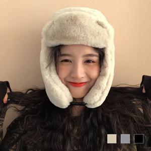 밍크 퍼 방한모자 포근 극세사 귀달이 겨울모자