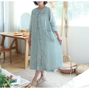 [쉬즈마담]J31575 로지 더블레이스 롱베스트 60대 엄마옷