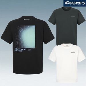 [디스커버리] 25년 여름 공용 쿨 냉감 반팔티 등고선 그래픽 티셔츠