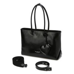 [하트양말증정]블랙 글로시 레더 숄더 및 크로스백JABA5E761BK