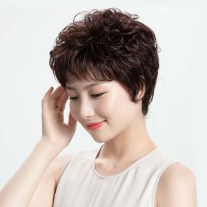 탑커버 정수리 부분가발(다크브라운) 인모가발