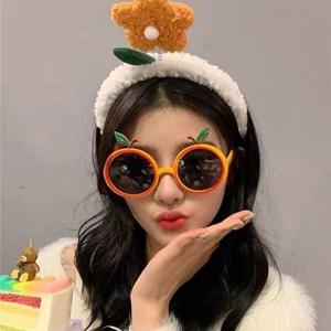 제주 감귤 귤 선글라스 안경 여자 과일 인싸 패션