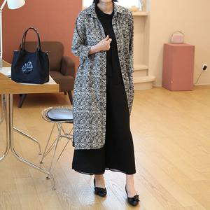 [쉬즈마담]J31667 오픈 롱원피스&롱셔츠코트 60대 엄마옷