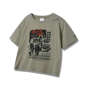 [지프]여성) 빈티지 그래픽 루즈핏 반팔 티셔츠 JQ2TSF231