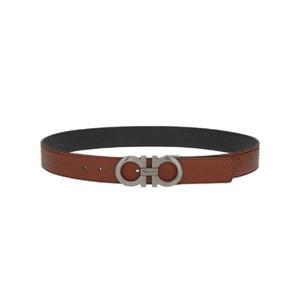 페라가모 리버시블 어드저스터블 간치니 벨트 카푸치노 블랙 675542-759044