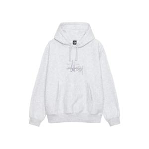 스투시 베이직 아플리케 후드 애쉬 헤더 118473