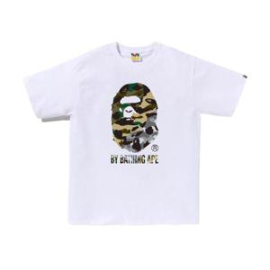 베이프 퍼스트 카모 크레이지 바이 베이싱 에이프 티셔츠 화이트 0ZXTEM017101O