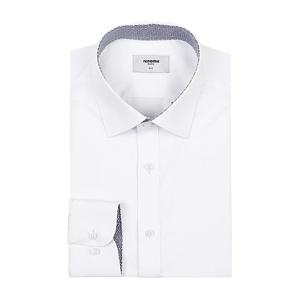 [레노마(셔츠)]뱀부폴리 트윌스판  긴소매 슬림핏    RZRSL0111WH