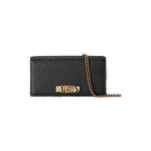 구찌 체인 지갑 인터로킹 G 파이썬 보우 블랙 레더 746056-AACAO-1941