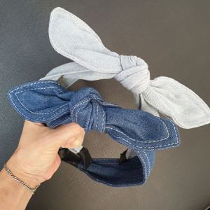 데님 머리띠 연청 진청 헤어밴드