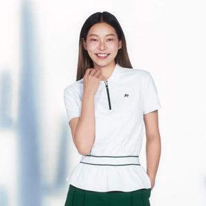 JDX HC06 여성 변형 블루종 반집업 티셔츠(X2TSW6545WH) X2TSW6545