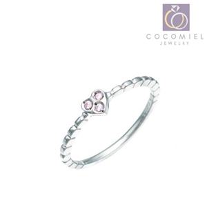 핑크 하트 R-44 커플링 우정 실버반지 은반지 패션링