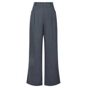 샵앤) 여성 정장 뒷밴딩 앞핀턱 와이드핏 팬츠 PIC-WPT-20566-먹색