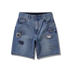 [지프]공용 자동차 프린트 와펜 데님 반바지(JQ2DPU855)