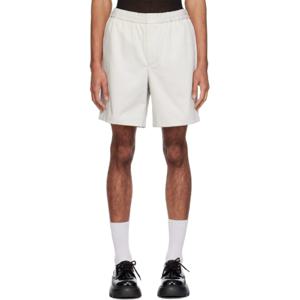 AMI Paris 반바지 오프 화이트 코튼 쇼츠 241482M193012