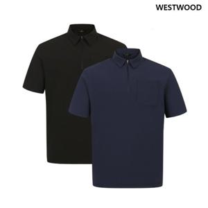 [웨스트우드] 남성 시어서커 반팔 카라 티셔츠_WP2MCTP465