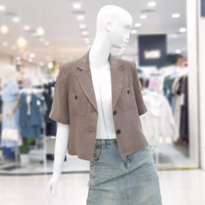 abfz sh06 버튼 포인트 반팔 린넨 자켓 SLBHZ3J02H