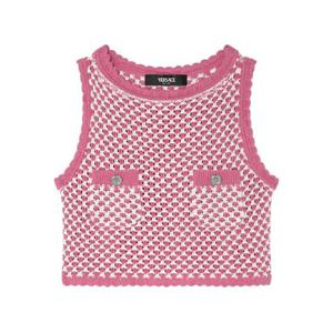 25 FW 베르사체 크로셰 니트 탑 10203761A14747 TP438142514